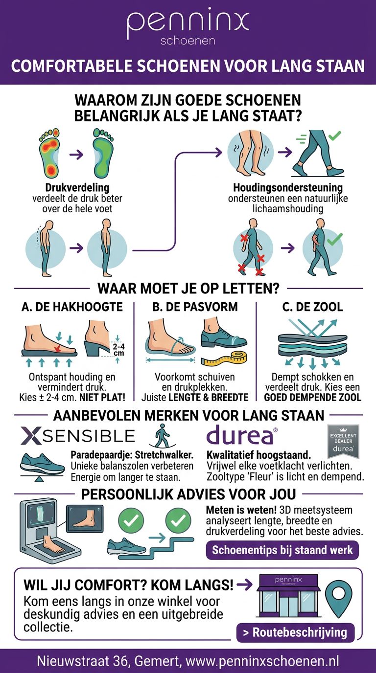 Comfortabele schoenen voor lang staan_waar je op moet letten_infographic