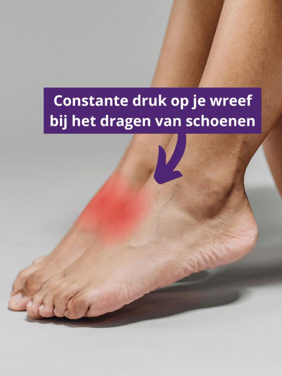 Constante druk op je wreef bij het dragen van schoenen