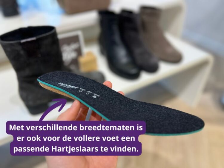 Hartjes laarzen met breedtematen en geschikt voor steunzolen