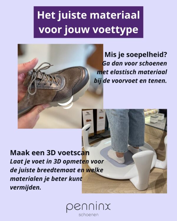 Het juiste materiaal voor jouw voettype