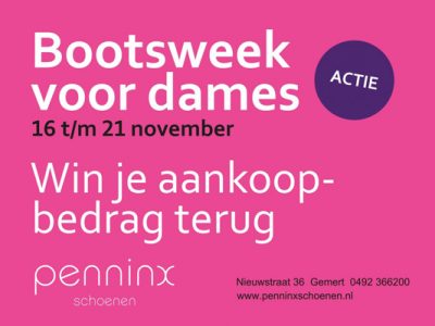 Bootsweek voor dames!